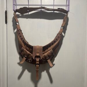 FREE PEOPLE hidden hills leather studded crossbody bag